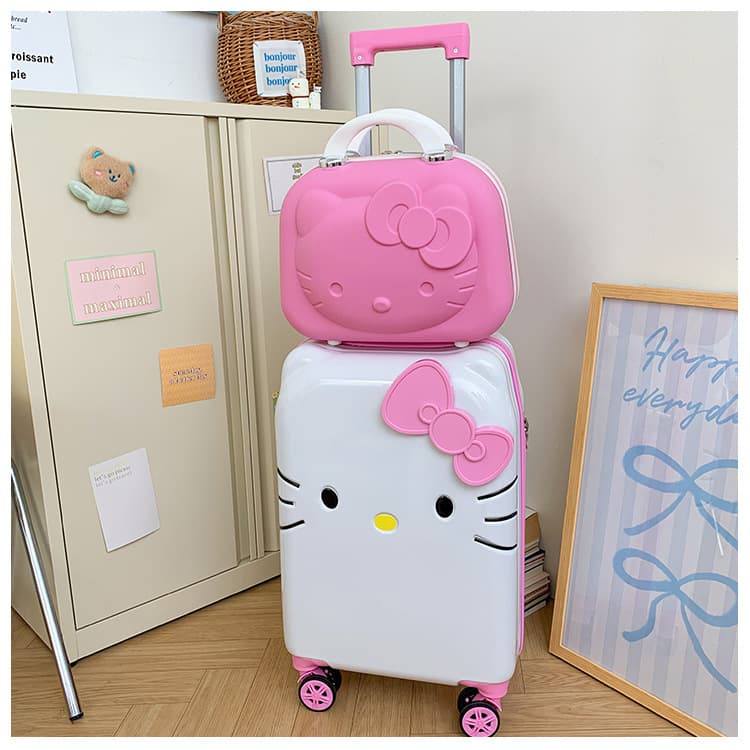 Hello Kitty Luggage for Women, Password Carry-on Suitcase, Silent Universal Wheel Travel Case, 20 Inch High Appearance Level Trolley Case