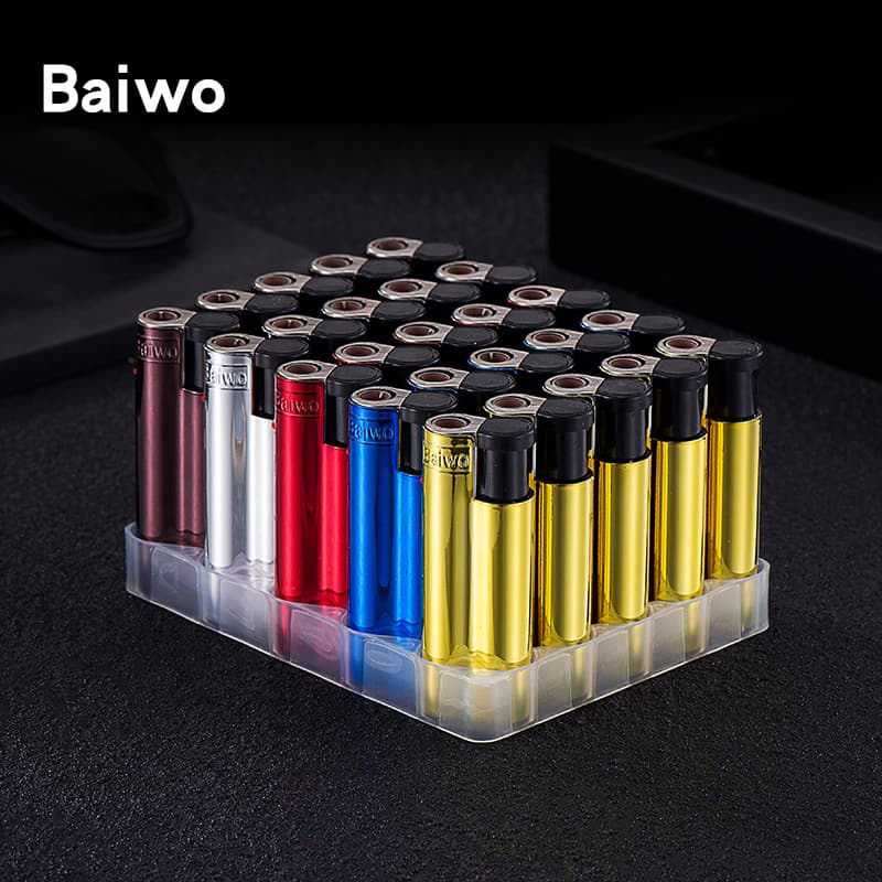 BW888 Creative Metallic Paint Windproof Lighter Printed Advertising Logo Refillable Disposable Lighter Engraving