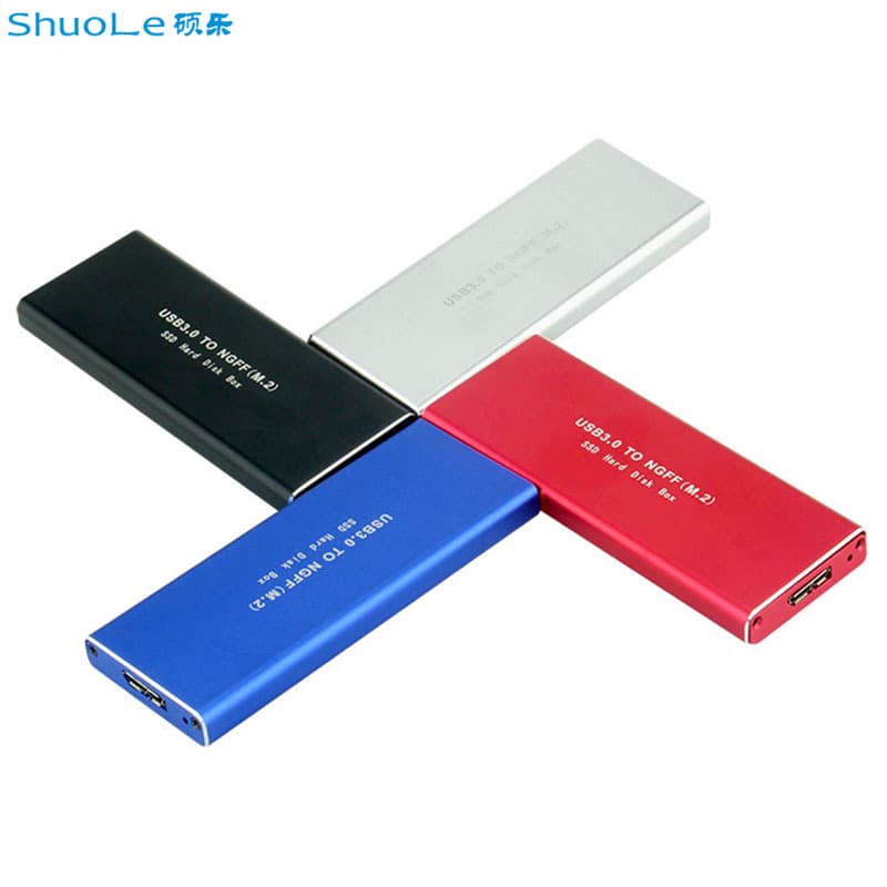 Metal M.2 SSD External Enclosure USB 3.0 NGFF High-Speed Transfer Mini SATA Interface
