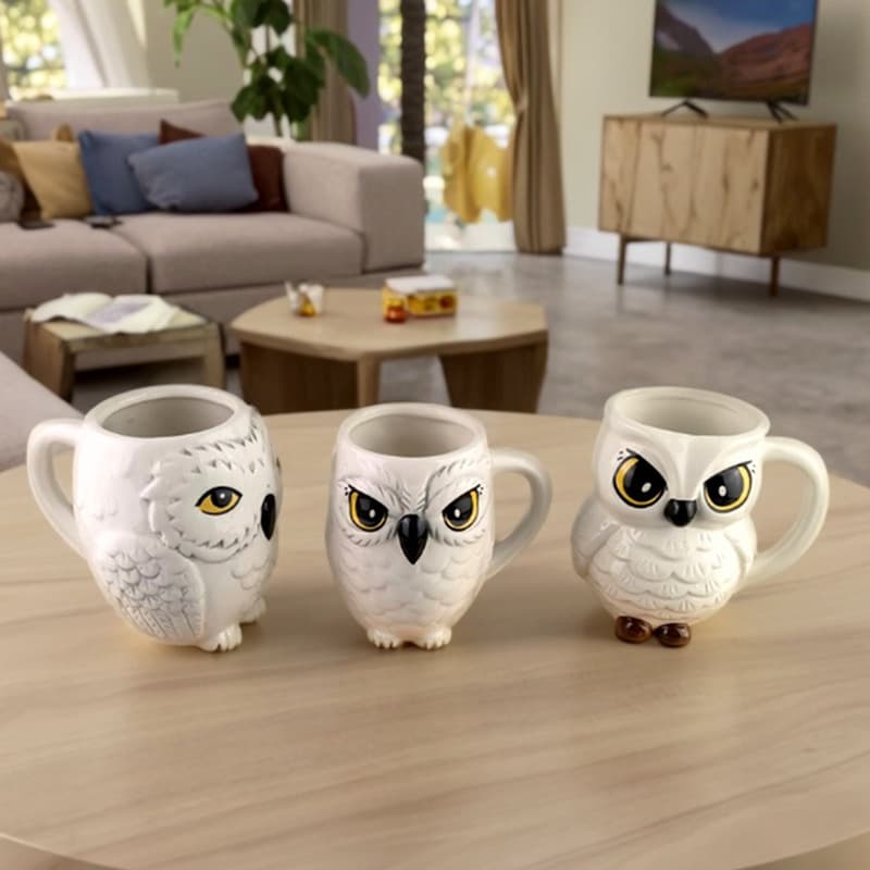 Harry Potter Owl Mug 3D Three-dimensional Shape Ceramic Coffee Cup Creative Office Cup Souvenir Water Cup