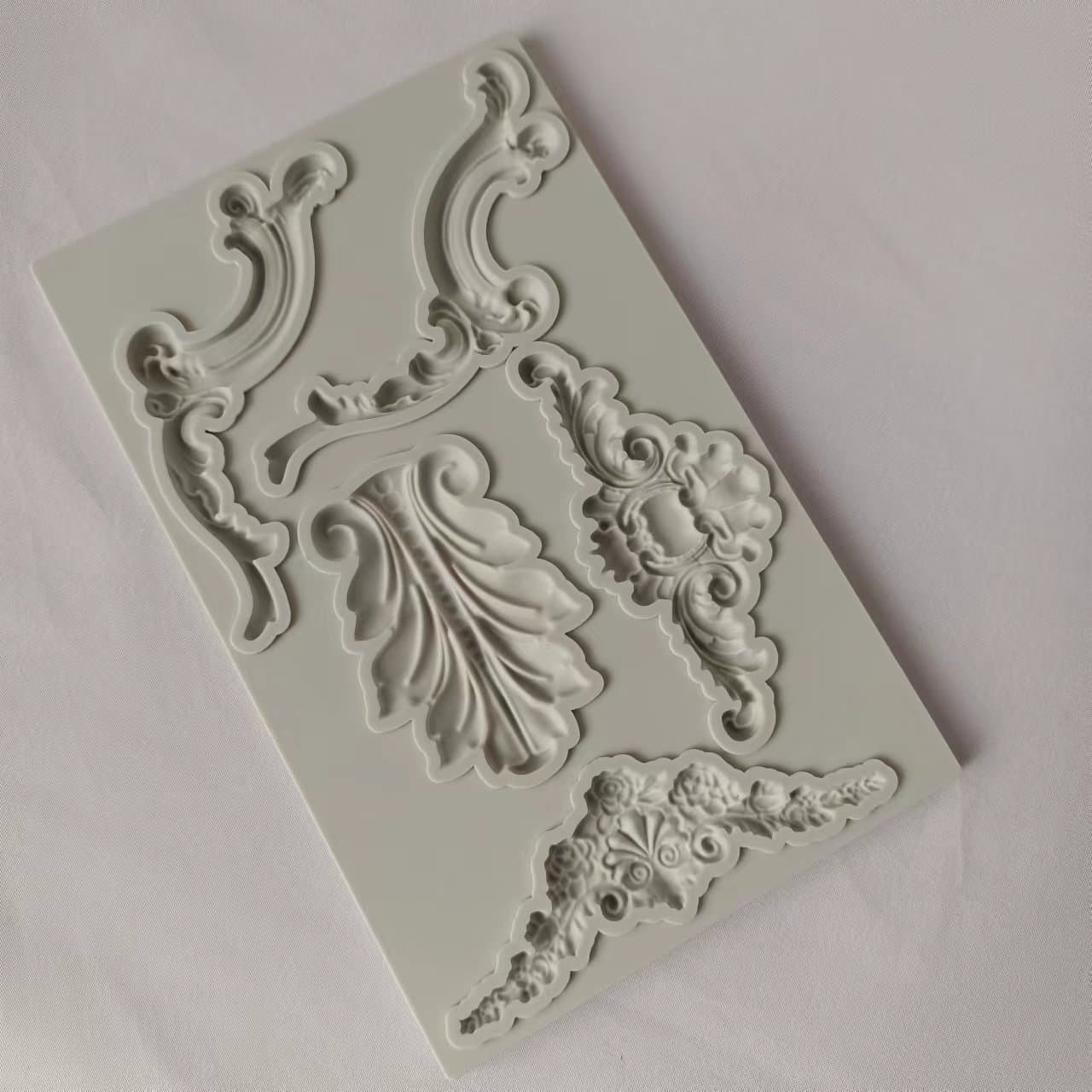 Vintage Palace Pattern European Style Fondant Mold for Wedding Cake Decoration DIY Silicone Wedding Special