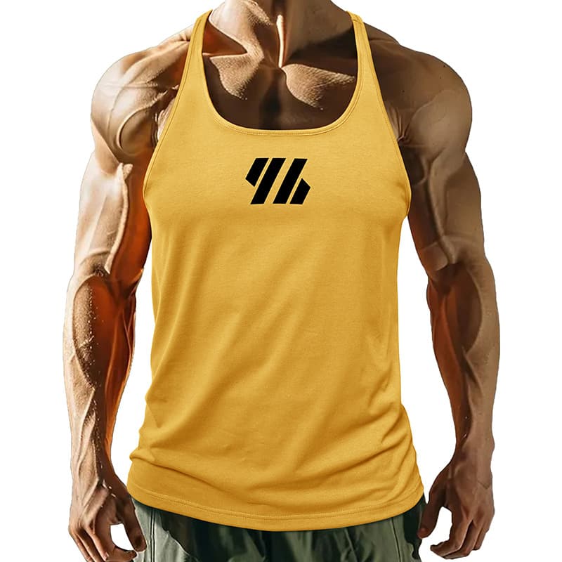 New foreign trade running training vest for men Amazon men's sports thin strap vest European and American fitness loose top
