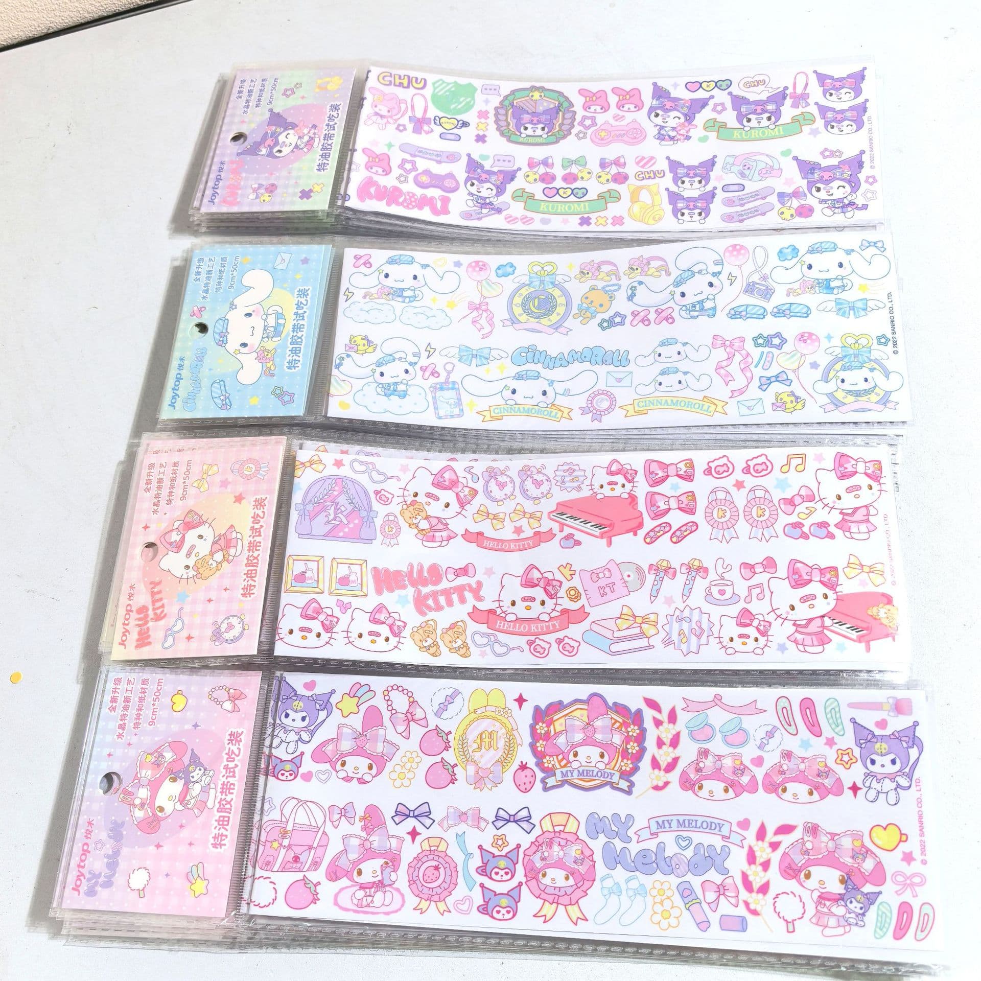 Sanrio Licensed Tape Stickers Cartoon Cute Kuromi Stickers Student Scrapbook Supplies Wholesale