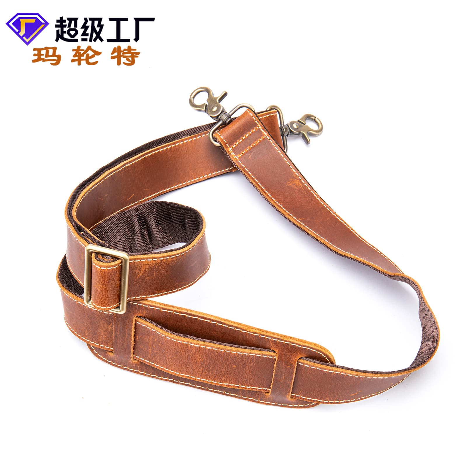 Marte Vintage Men's Shoulder Bag Strap Accessories Practical Leather Cow Leather Shoulder Strap Quality Bag Parts
