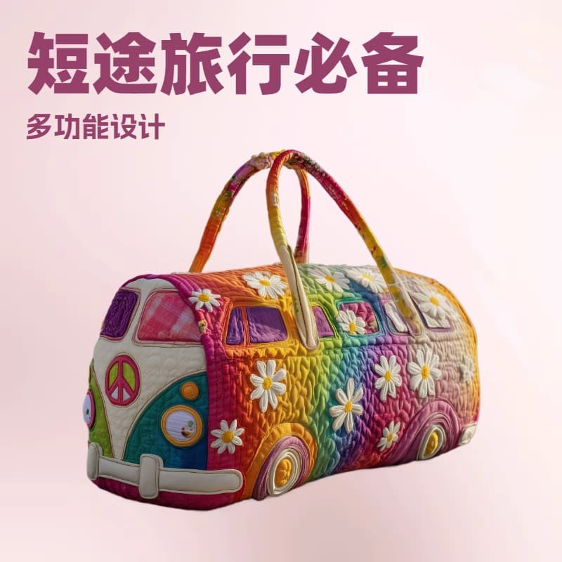 2026 Amazon Independent Station Cross-Border New Short-Haul Handheld 3D Print Travel Bag Multi-Function Sports Gym Bag