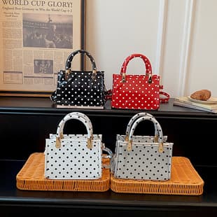 Trendy Polka Dot Bag for Women 2026 New Fashion Versatile Crossbody Bag Exquisite Handheld Square Bag