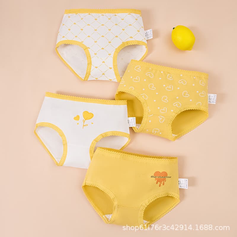 Cross-border Girls' Underwear Cartoon Pure Cotton Children's Briefs Girls Mid and Small Kids Baby Underwear Full Cotton Girls Wholesale