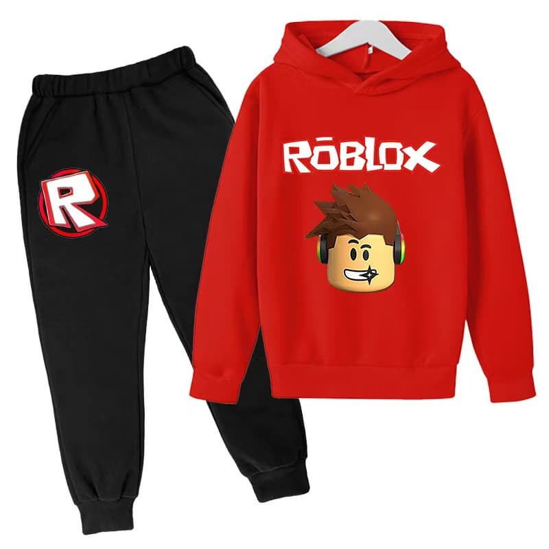 Kids' Clothing ROBLOX Unisex Hoodie + Cuffed Pants Sweatshirt Set, Factory Direct Supply Children's Outfit