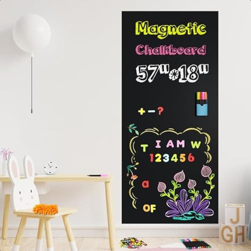 Magnetic Blackboard Wall Contact Paper - Self-adhesive Universal for Home, Classroom, Office, Playroom