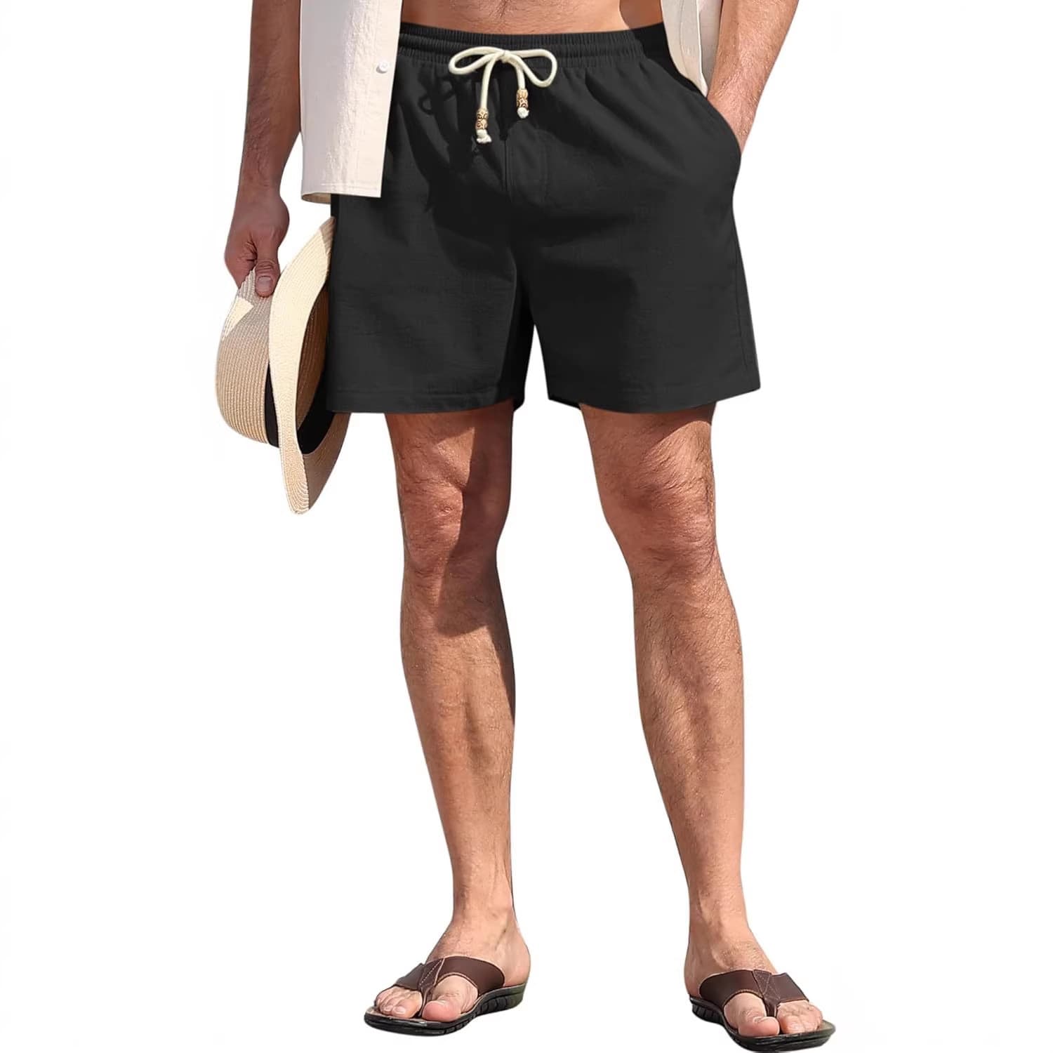 New Men's Versatile Pocket Outdoor Casual Beach Shorts for Summer, European and American Style, Wholesale for Cross-border Amazon