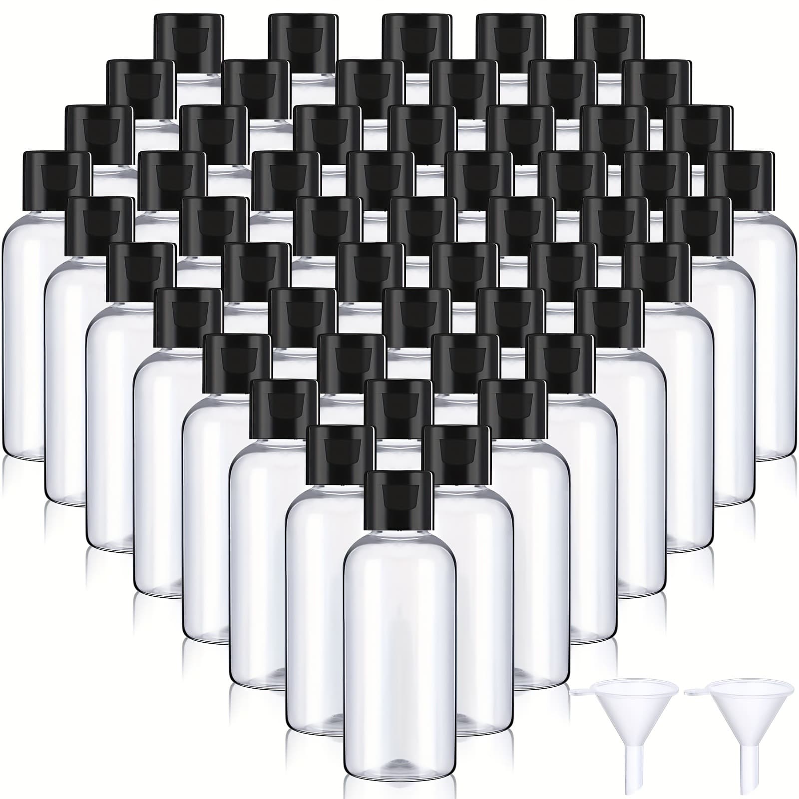 2025 New Cross-border Drop Shipping 100 2oz Clear Small Plastic Bottles (with Flip Cap