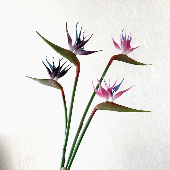 Artificial Flower Single Stem Strelitzia Gelatinosa Soft Rubber Bird of Paradise Desktop Home Decoration Bouquet Flower Arrangement Accessories Props Fake Flower