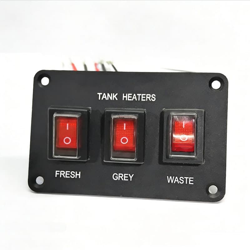 Rv, Car, and Boat Modified Boat-Shaped Switch 3-Position Combination Panel with Light, Waterproof Switch, Dc Low-Voltage Switch