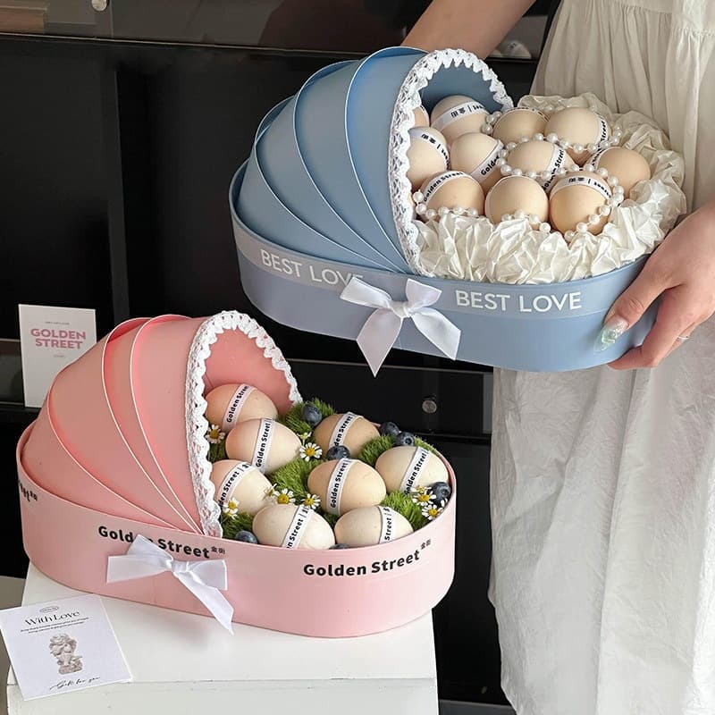 Cradle flower box, flower packaging, gift box, egg, confinement gift, empty box, handbag, gift box for mother, flower basket box
