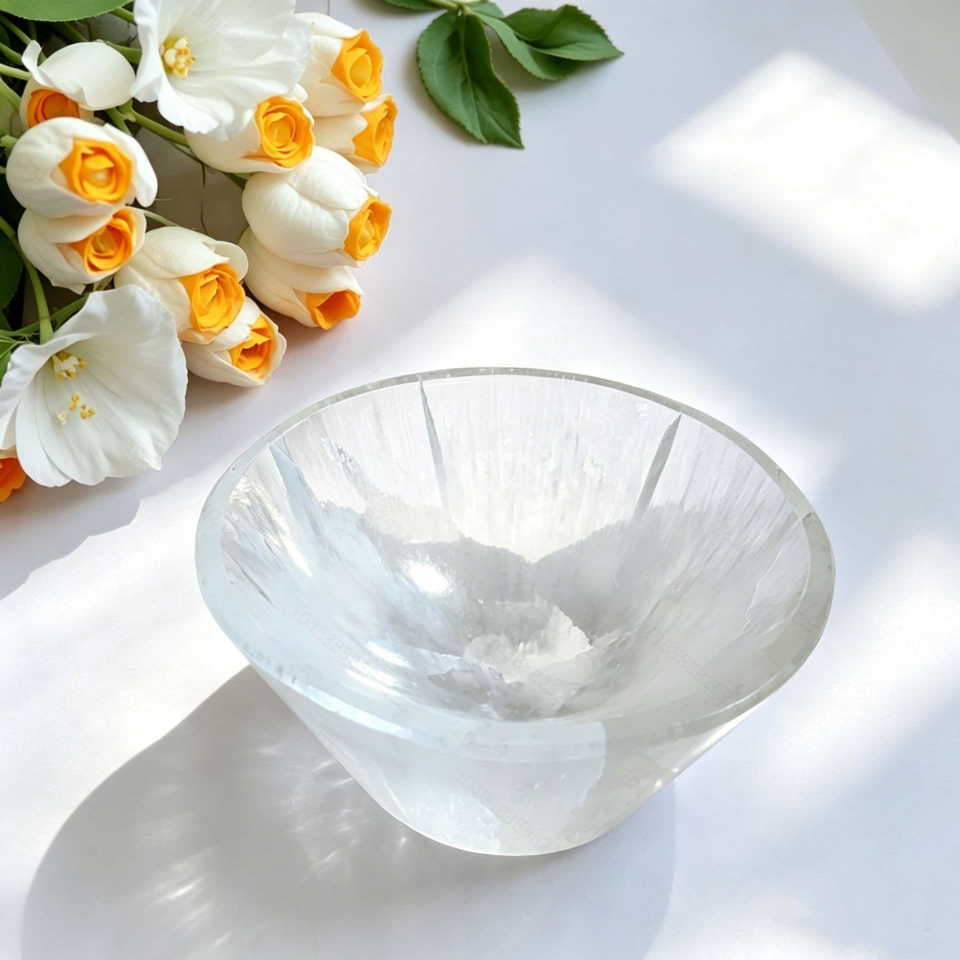 Moroccan Transparent Gypsum Crystal Bowl, Demagnetizing Bowl, Crystal Crafts, Home Decor Items, Cross-Border Hot Selling