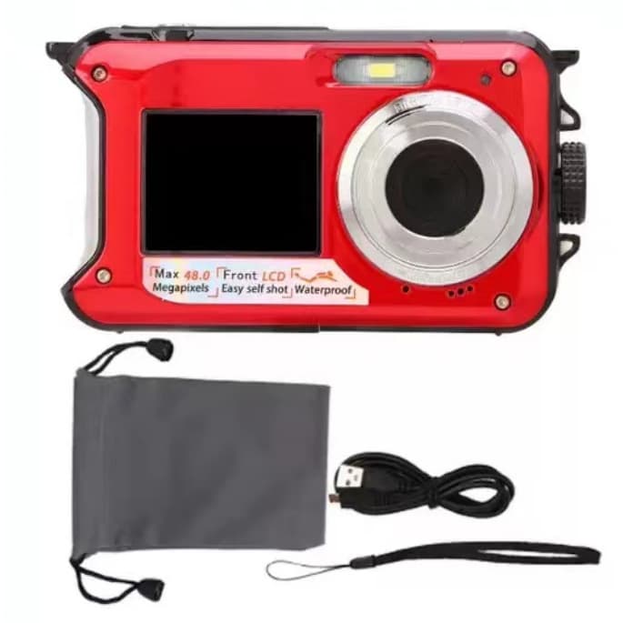 Export Underwater Camcorder Full HD 2.7K 48MP Waterproof Snorkeling Dual-screen Waterproof Digital Camera