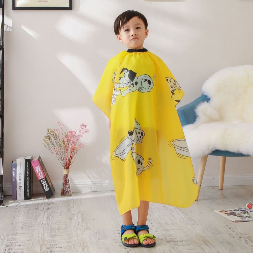 Kids Haircut Cape Non-Stick Hair Home Barber Apron Baby Dog Design Cartoon Haircut Cape