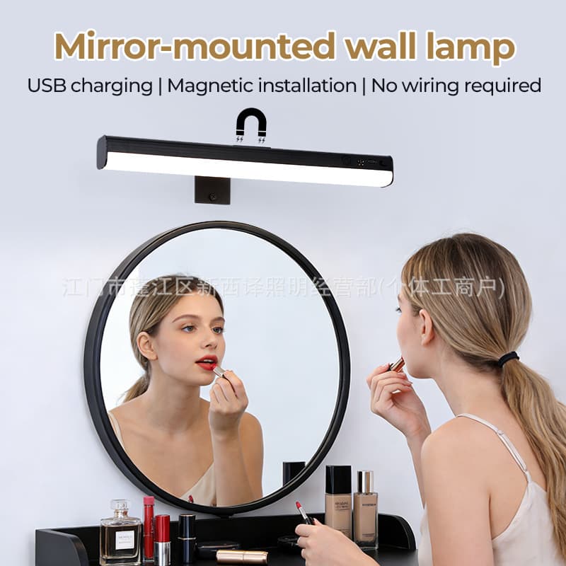 led mirror headlight bathroom mirror cabinet mirror charging long wall lamp makeup washbasin fill light hotel oil painting lamp