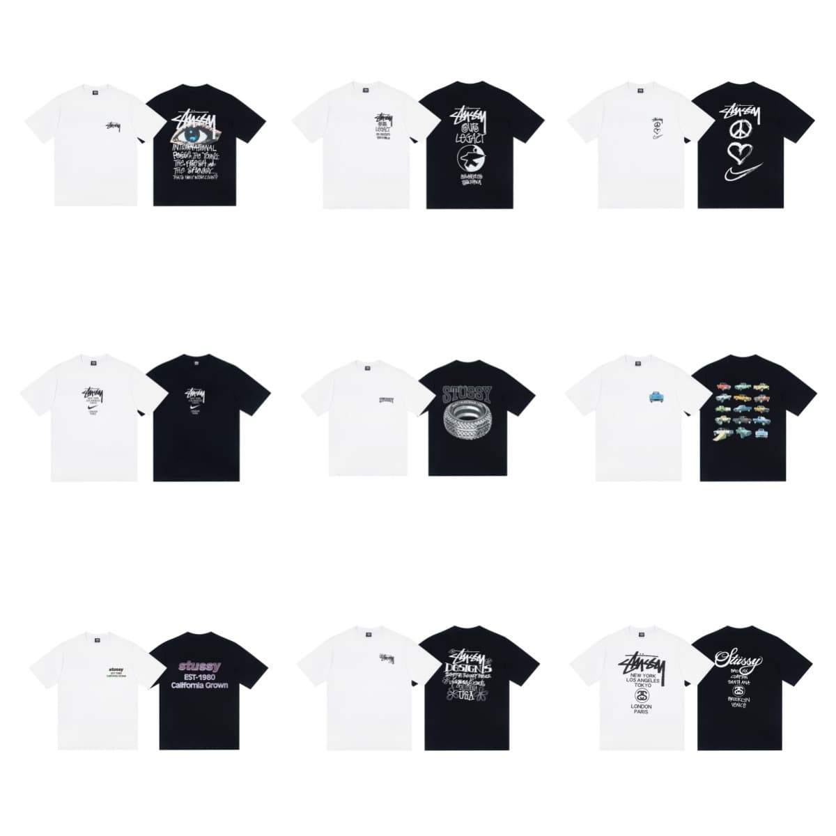 European and American Stucci black 8 classic mercury letters 24ss trendy brand short-sleeved couple summer T-shirt for men and women