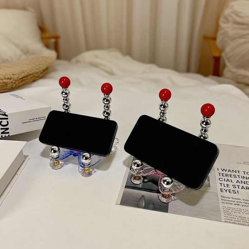 Creative butterfly lazy phone stand, living room bedroom desktop tablet simple bracket, office high-aesthetics ornament