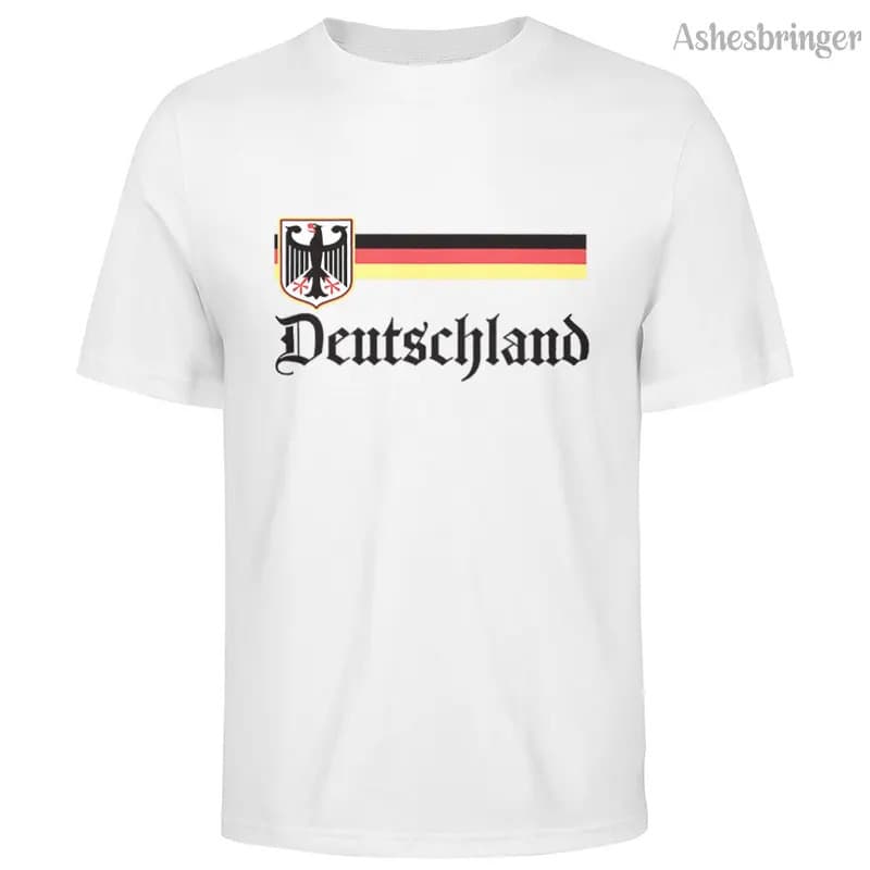 [Cross-border EU Size] Men's Cotton Germany Flag Stripe Graphic T-Shirt