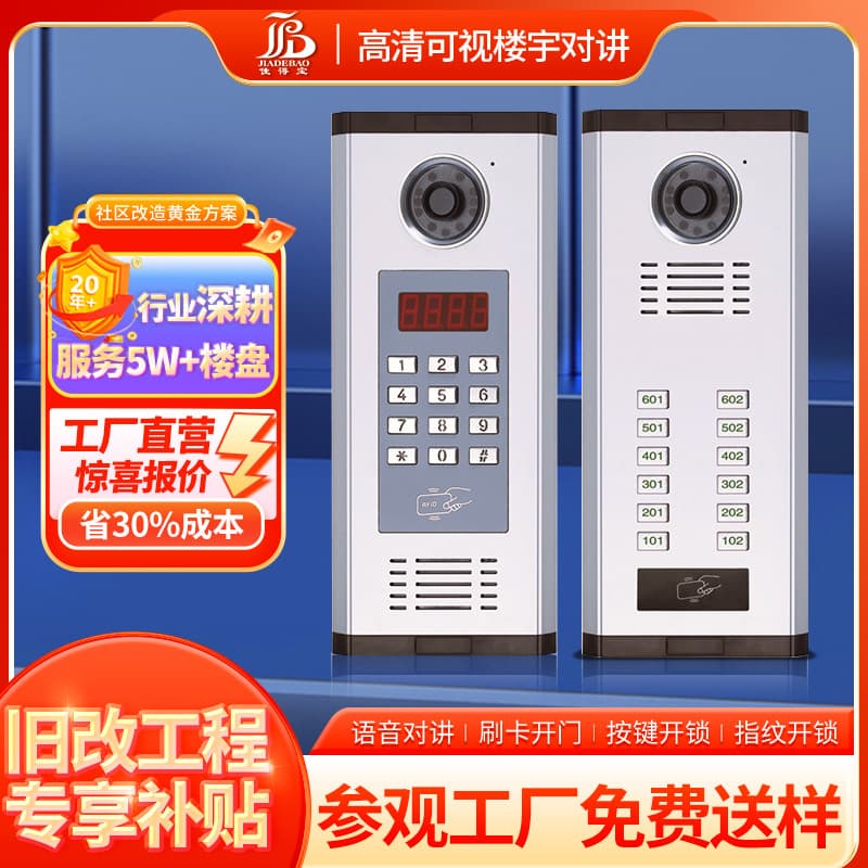 Smart HD Building Intercom Video Doorbell Access Control System Community Home Use Swipe Card Password Monitoring Kit