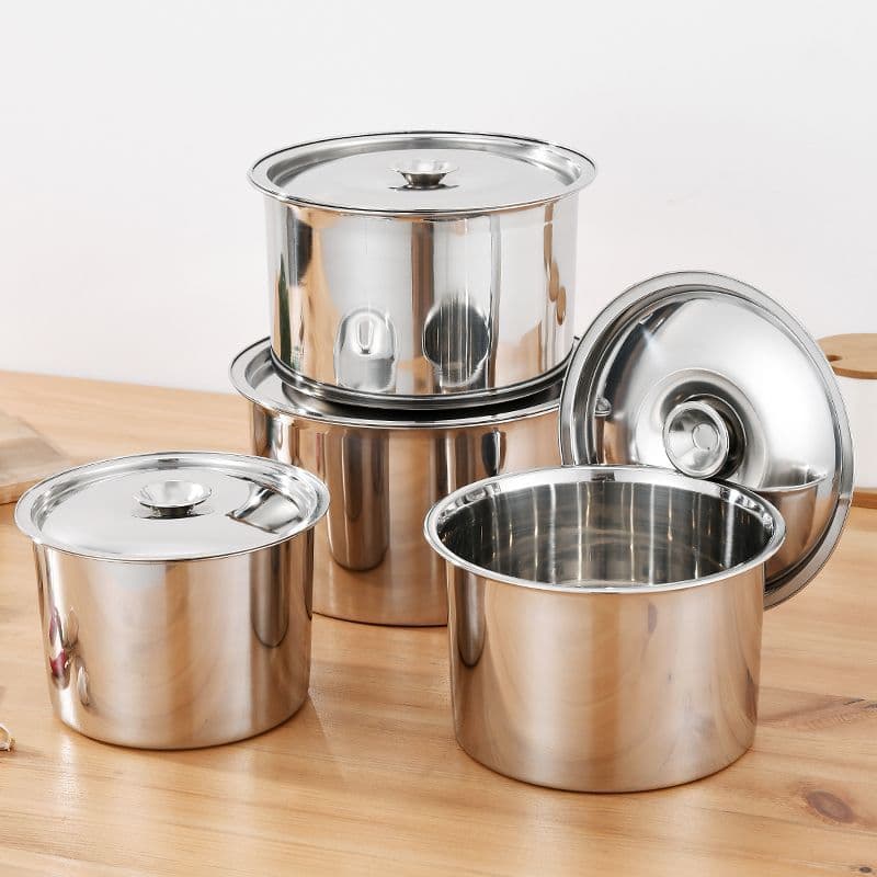 Thickened Stainless Steel Seasoning Box with Lid, Condiment Cup, Airtight Canister, Kitchen Supplies, Salt Shaker, Spice Box, Kitchen Storage Jar