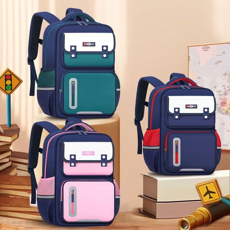 Elementary School Backpack for Grades 1-3-6, Boys and Girls Children's Backpack, Ergonomic Spine Protection, Large Capacity, 1st Grade Girls Backpack
