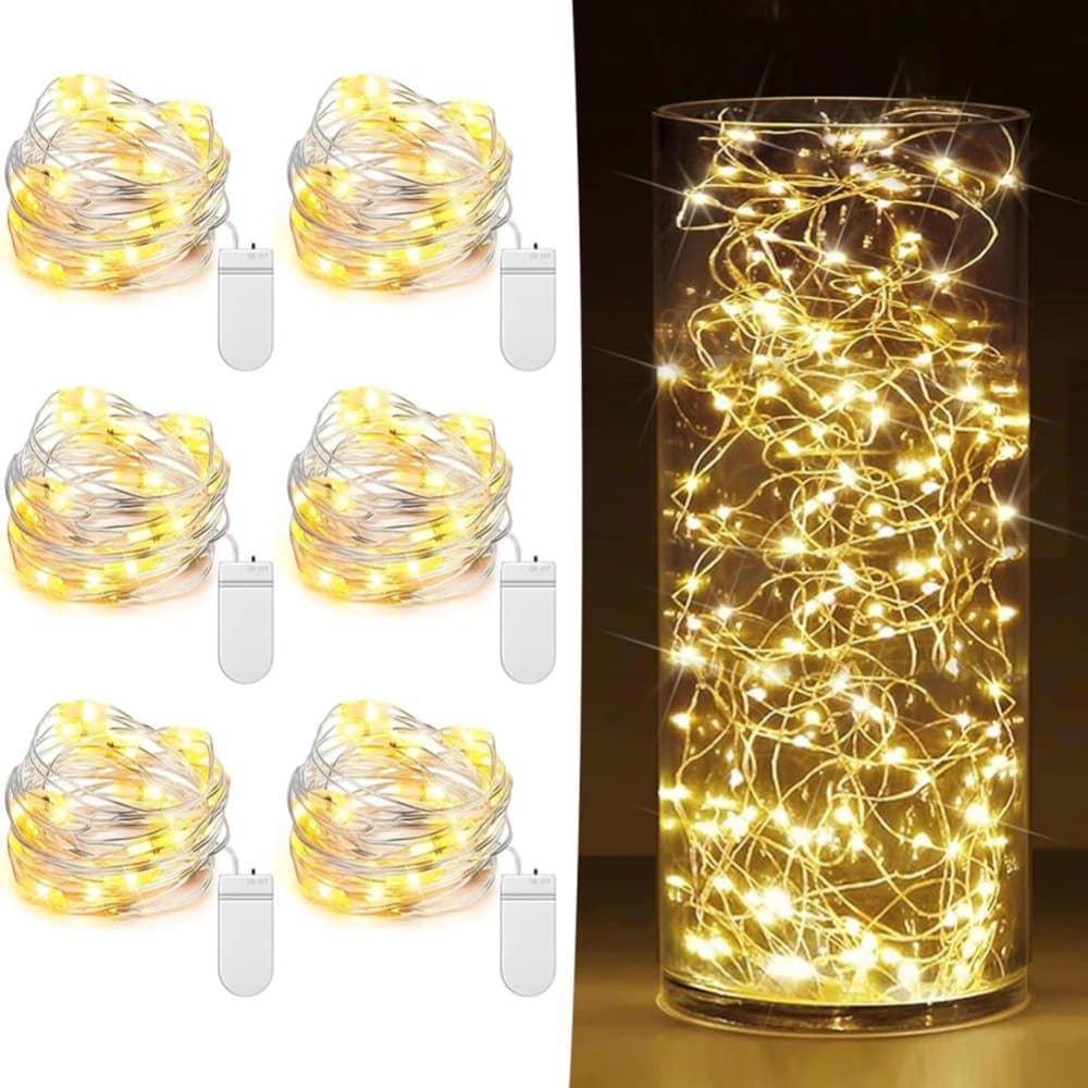 LED Decorative Light String with 3-Level Dimming, Button Battery Box, Copper Wire Light String, Colorful String Lights, Gift Box String Lights Decoration