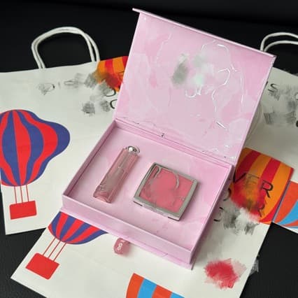 2026 Christmas Limited Edition Blush Backstage Embossed Single Color Blush Color-Changing Lip Balm