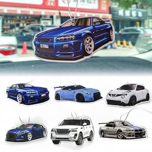 JDM Japanese Modified Car Scented Card Nissan Lowrider Car Pendant Rearview Mirror Aromatherapy Hanging Ornament Stock