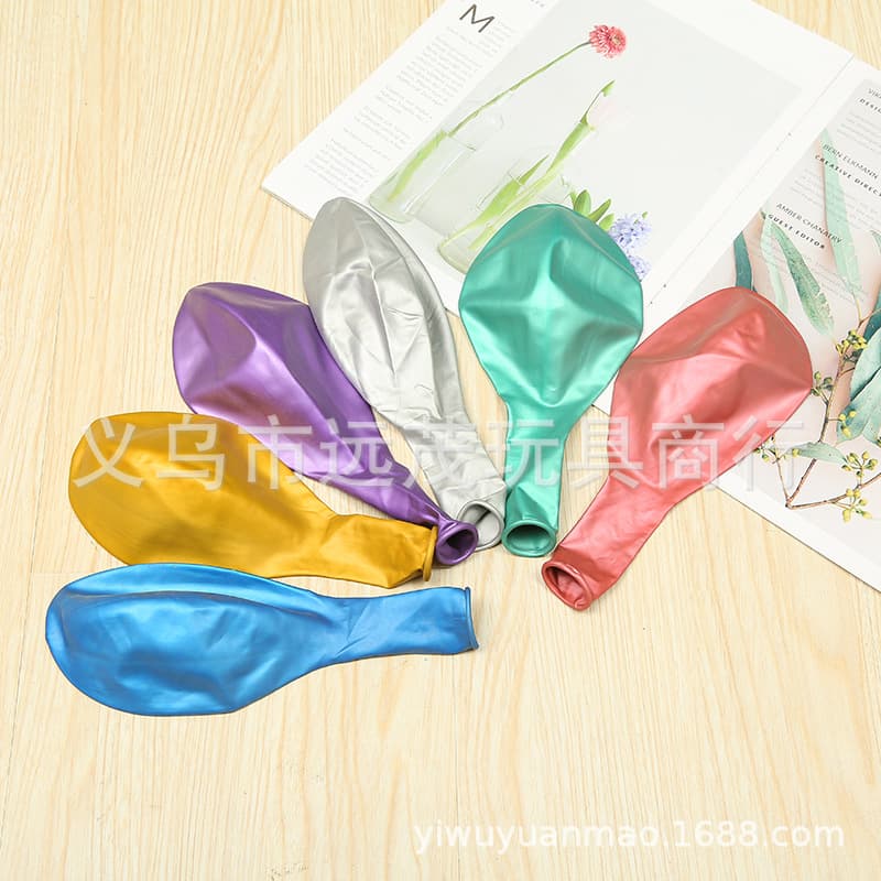 Shuai'an Large Round 18-inch Metallic Latex Balloons for Birthday Party Decoration, Wedding Arrangement, Grand Opening, and Bridal Room