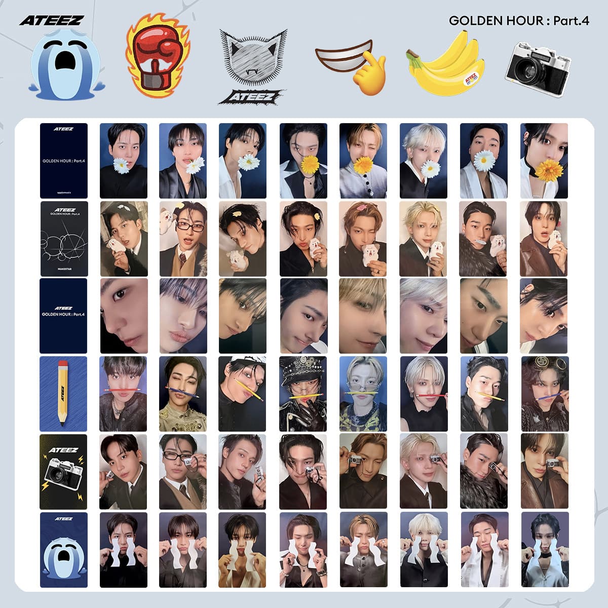 Ateez Golden Hour Part4 Album Merchandise Photocard Target Special Card Random Card