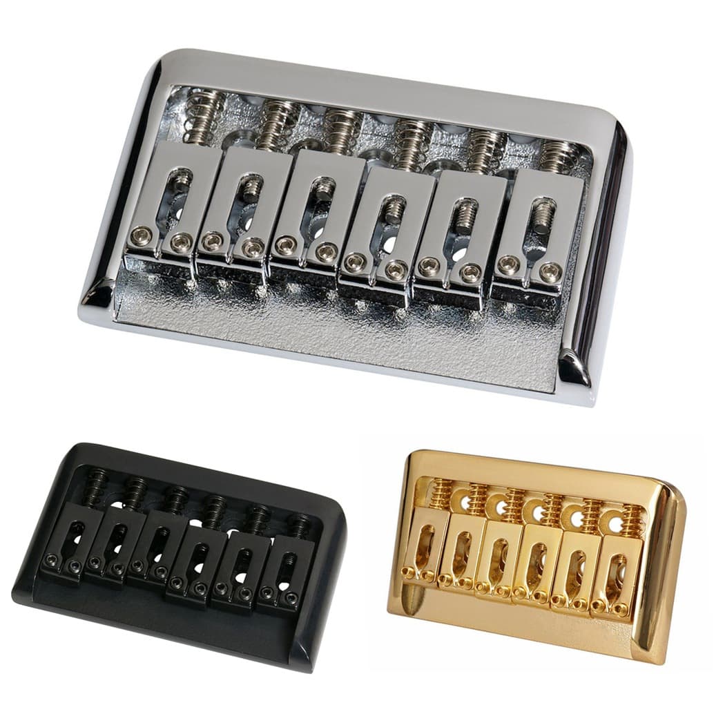 Non-Tremolo Electric Guitar Hardtail 6-String Bridge Saddles for Stratocaster Telecaster