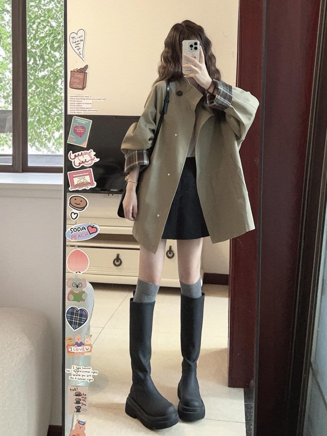 Korean Style Trench Coat Women's Autumn New Super Stylish Mid-Length Petite Currently Trending Thin Version