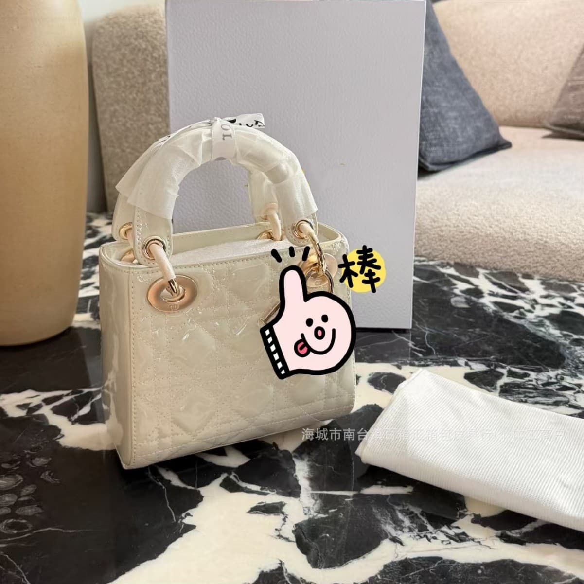 2026 New D-Family Genuine Leather Patent Leather Lady Dior Bag Diamond Quilted Chain Bag Women's Fashion Handbag Shoulder Crossbody Bag