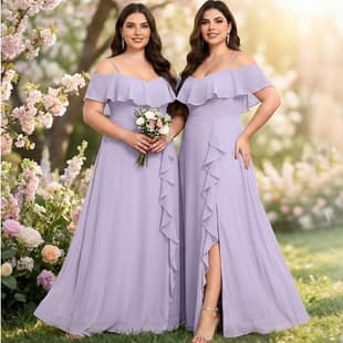Plus Size Cross-Border Long Dress Evening Gown Chiffon Long Bridesmaid Dress Annual Meeting Host Banquet Performance Dress Party