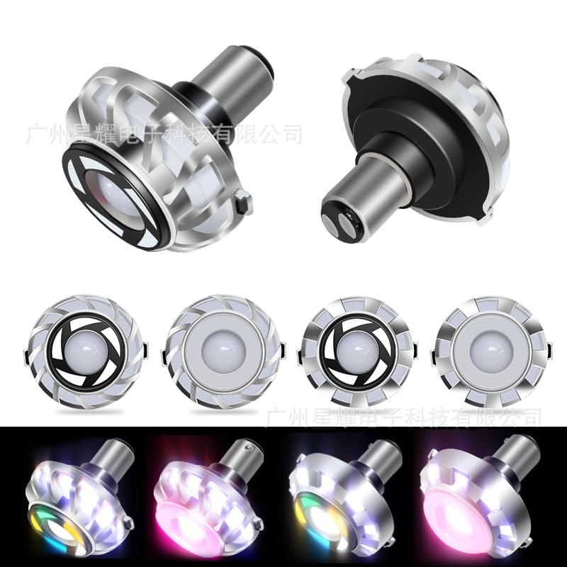 Motorcycle modified colorful brake light Angel Eyes flashing tail light electric motorcycle LED brake tail light brake light