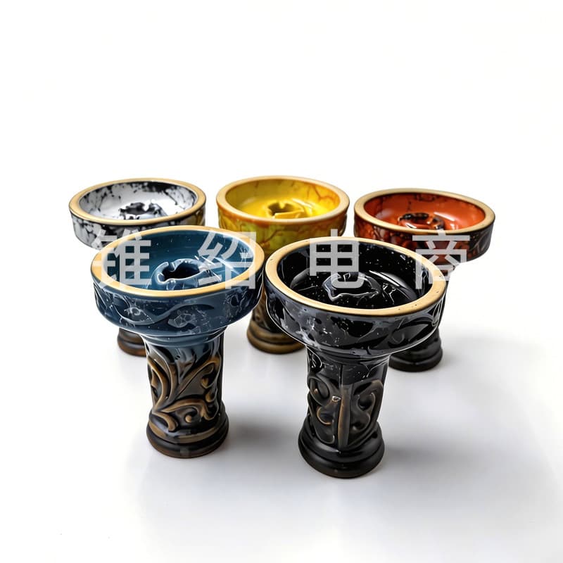 Arabic Hookah Shisha, Bar KTV Hookah Accessories, Small and Large Silicone Ceramic Red Clay Hookah Bowl