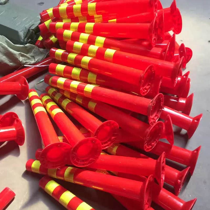 PE plastic column reflective isolation post warning post lane separation post reflective isolation road bollard night glow protection