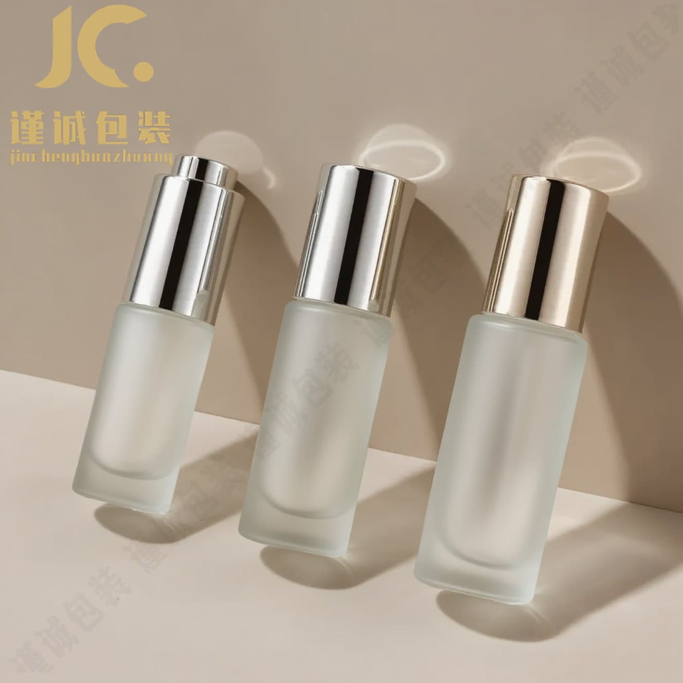 15ml straight round rotating drip pump essence bottle 10ml facial liquid glass bottle cosmetic essence oil bottle