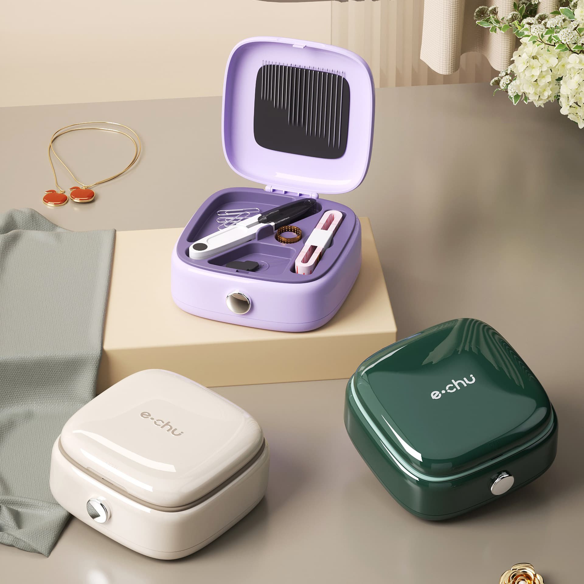 Fangyuan Magnetic Sewing Box, Multi-functional Sewing Kit for Home, Student Dormitory Sewing Storage Box, Light Luxury Sewing Supplies