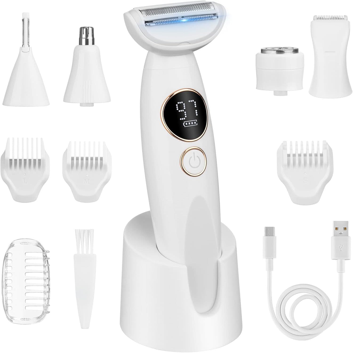 Pulang PL-8308 Multi-Function Five-In-One Electric Digital Display Hair Removal Device Full Body Underarm Hair Removal Shaver