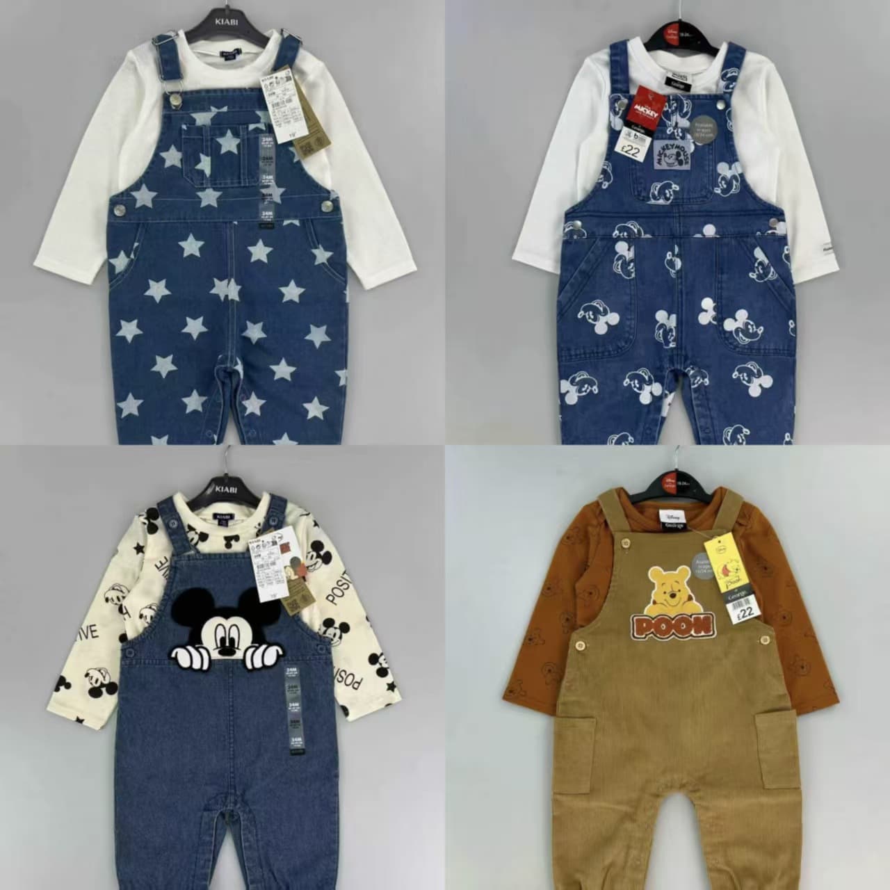 Sana New 6-36M Knit Cool Cartoon Wholesale Boys' Overalls and Long-Sleeve Shirt Two-Piece Set