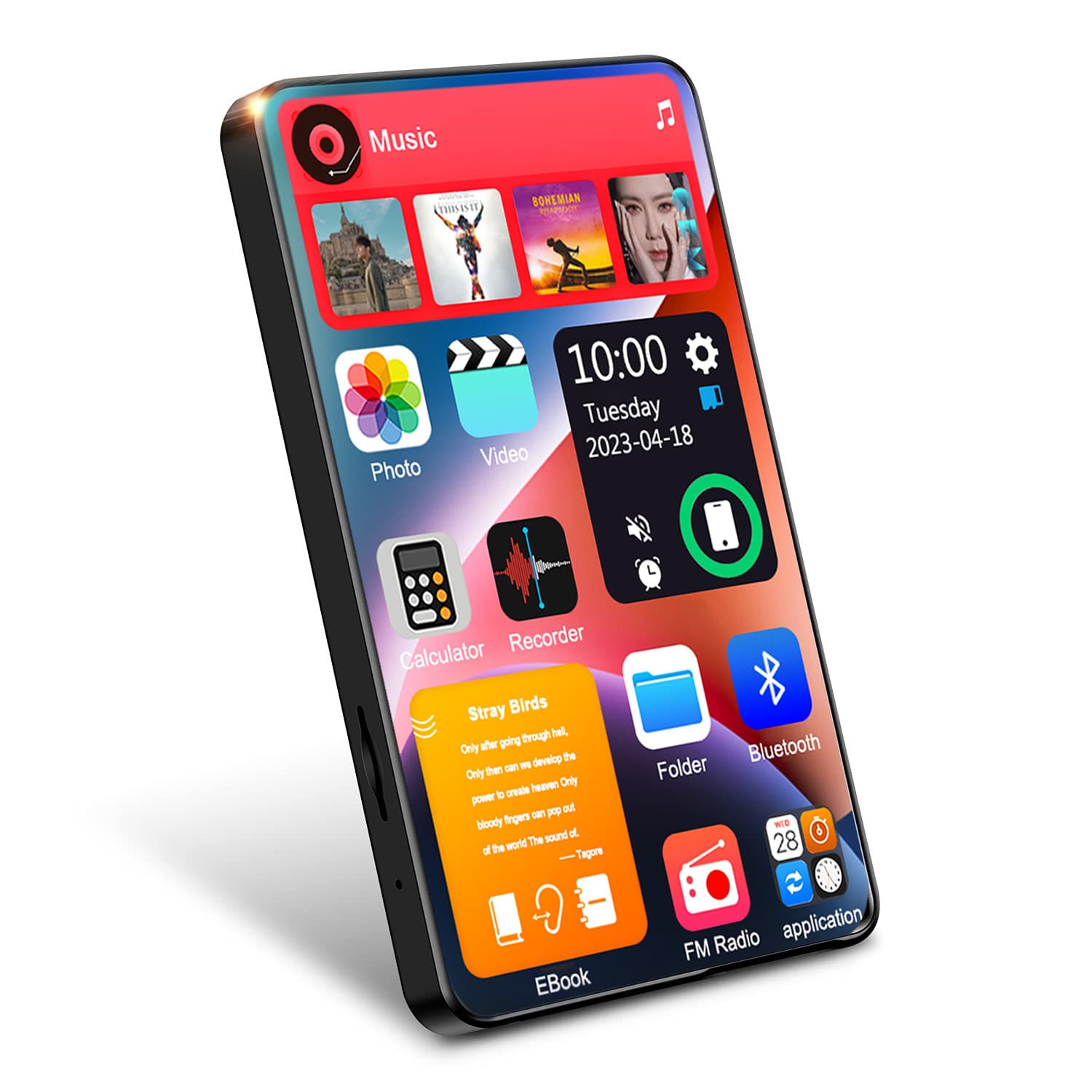 Portable 4.0 Inch X20 Bluetooth MP3 MP4 Full Screen Music Player with Touch Control, USB 2.0 Interface, and TF Card Support