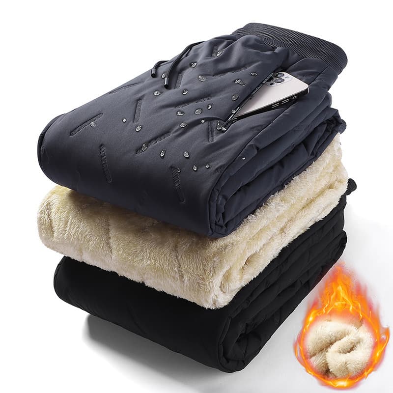 Shanshao Clothing Fleece-Lined Snow Pants Men's Autumn/Winter New Style Thickened Waterproof Windproof Fleece Sport Cotton Pants