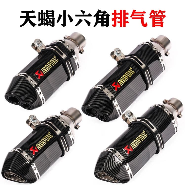 Motorcycle Dirt Bike Sportbike Small Hexagon Scorpion Exhaust Pipe Modification Universal for Yamaha Kawasaki Huanglong 300