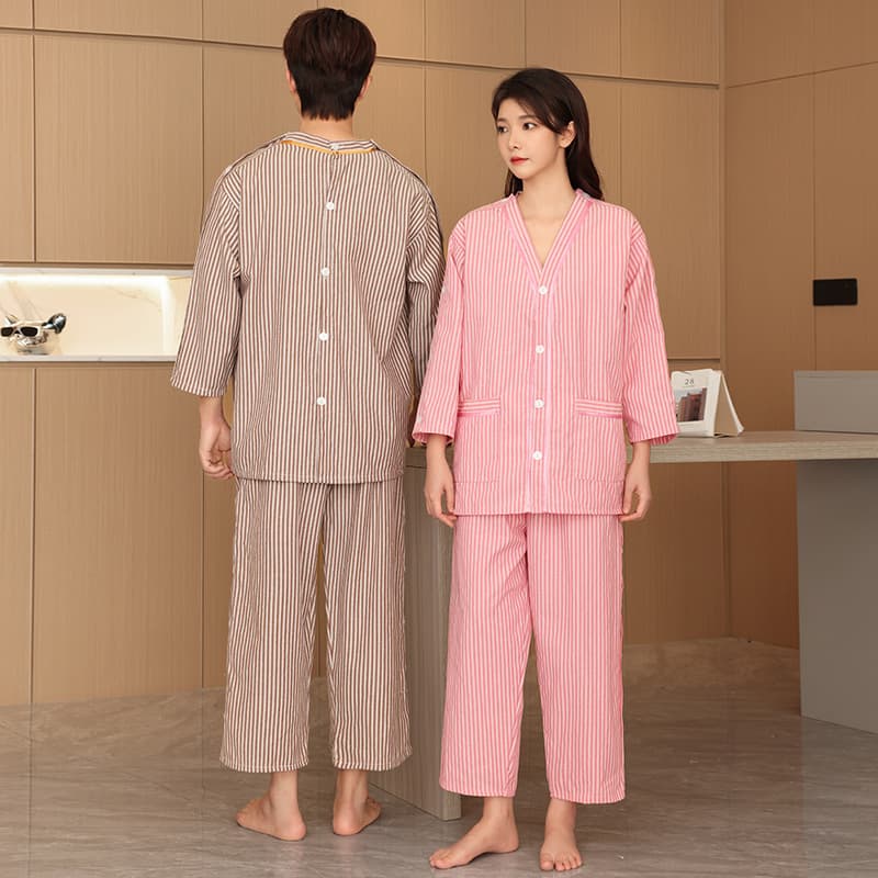 Cotton Spa Kimono Long Front and Back Open Plus Size Unisex Massage Robe for Foot Therapy, Cupping, Scraping, Moxibustion