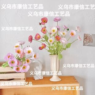 Poppy Artificial Flower High-End Realistic Wedding Scene Decoration Home Decoration Ornament Artificial Flowers Silk Flowers Fake Flowers