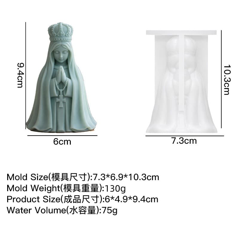 Lotus Base Praying Girl Aromatherapy Candle Silicone Mold DIY Angel Girl Candle Decoration Ornament Mold